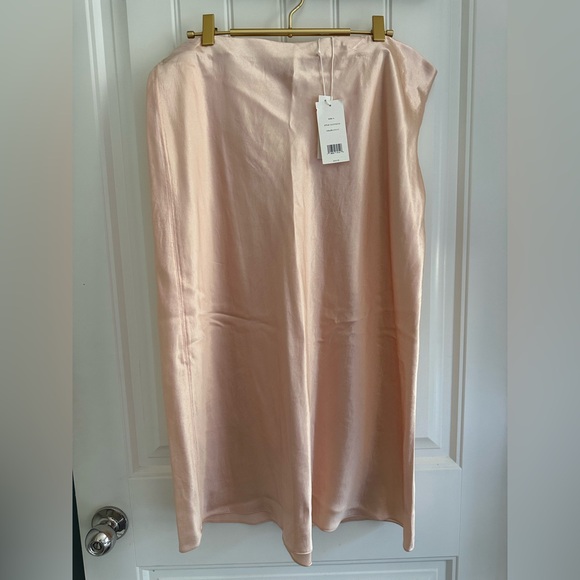 NWT Beautiful Vince Pink Midi Slip On Skirt - Picture 3 of 5